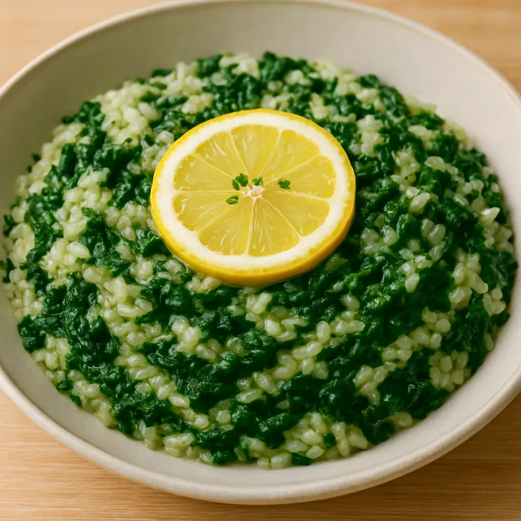 Ris med spinat og citron (Spanakorizo) opskrift