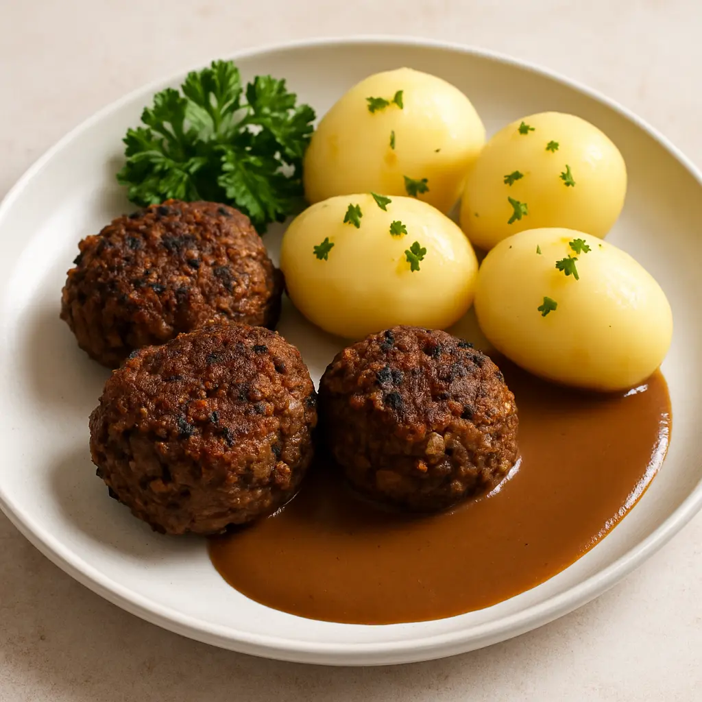 Veganske frikadeller med kartofler opskrift