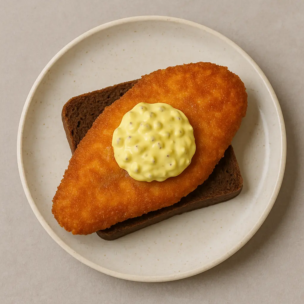 Fiskefilet med remoulade og rugbrød opskrift