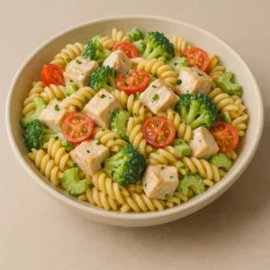Kyllingesalat eller pastasalat opskrift