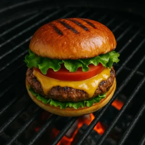 Burger på grillen opskrift