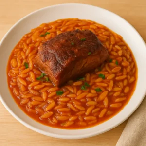 Græsk orzo-gryderet (Youvetsi) opskrift