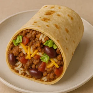 Burrito med oksekød eller kylling opskrift