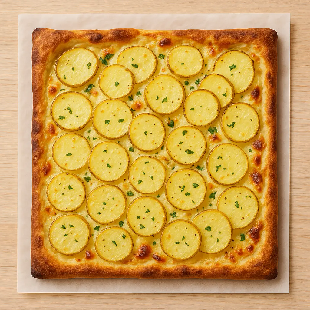 Kartoffelpizza opskrift