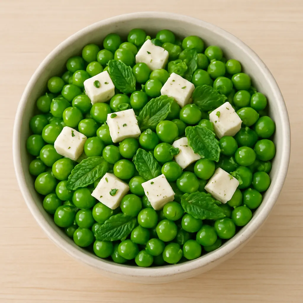 Ærtesalat med mynte og feta opskrift