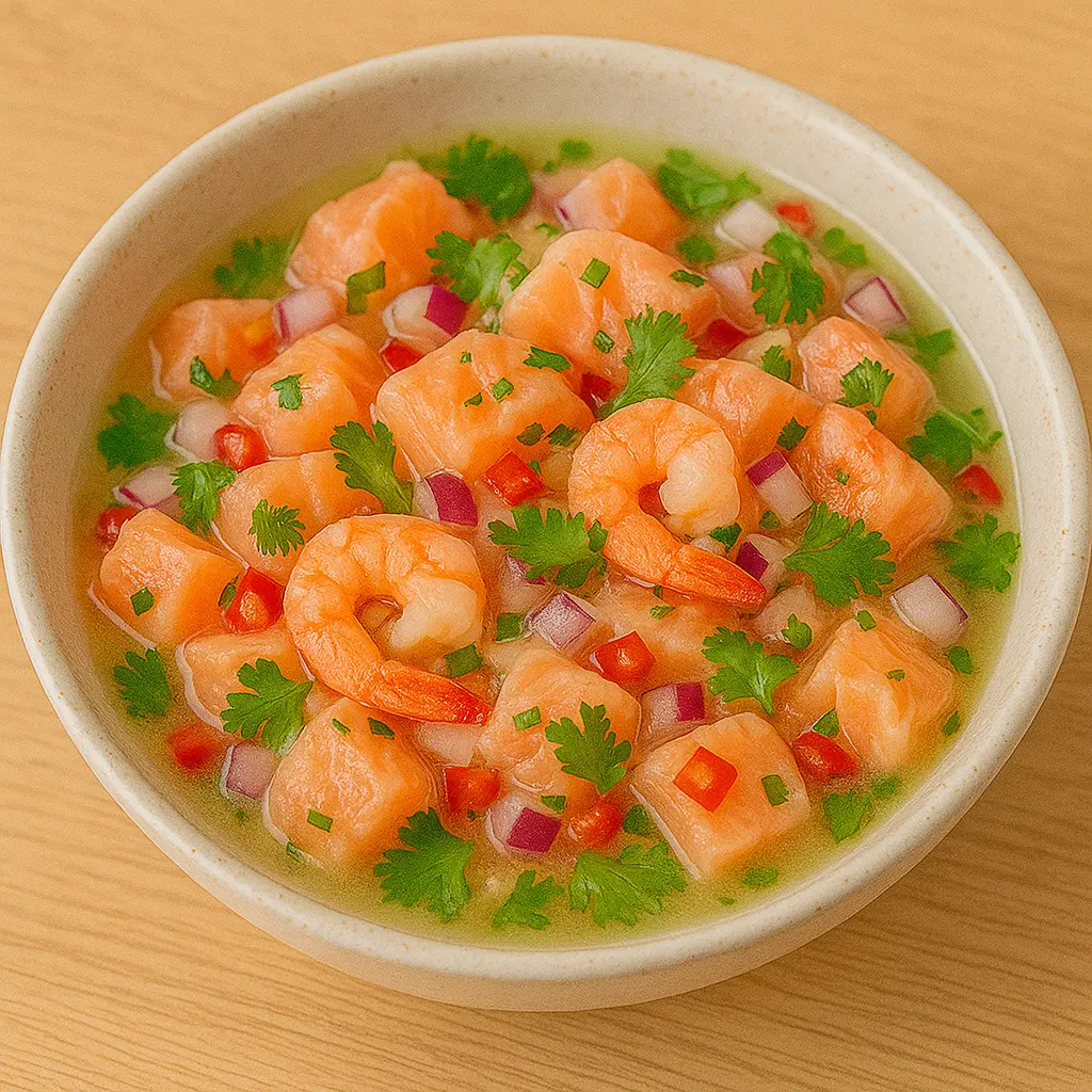 Ceviche med laks eller torsk opskrift