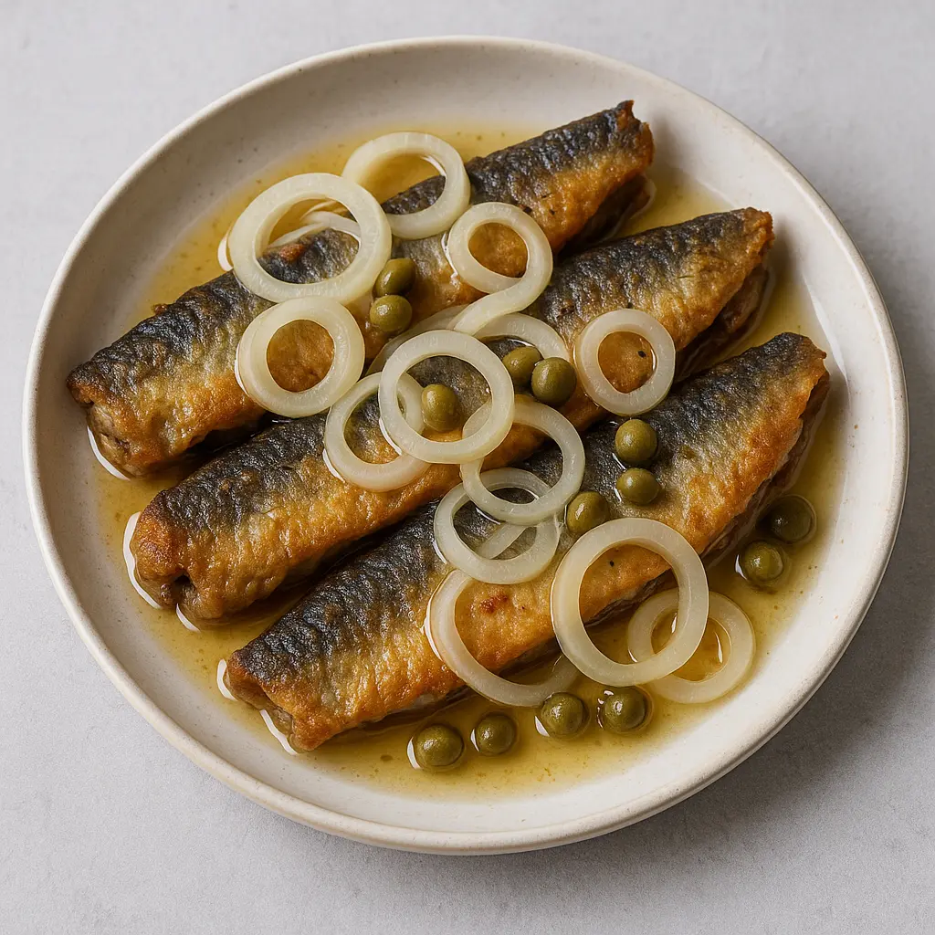 Stegte sild i eddikelage opskrift