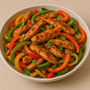 Fajitas med kylling og grøntsager opskrift