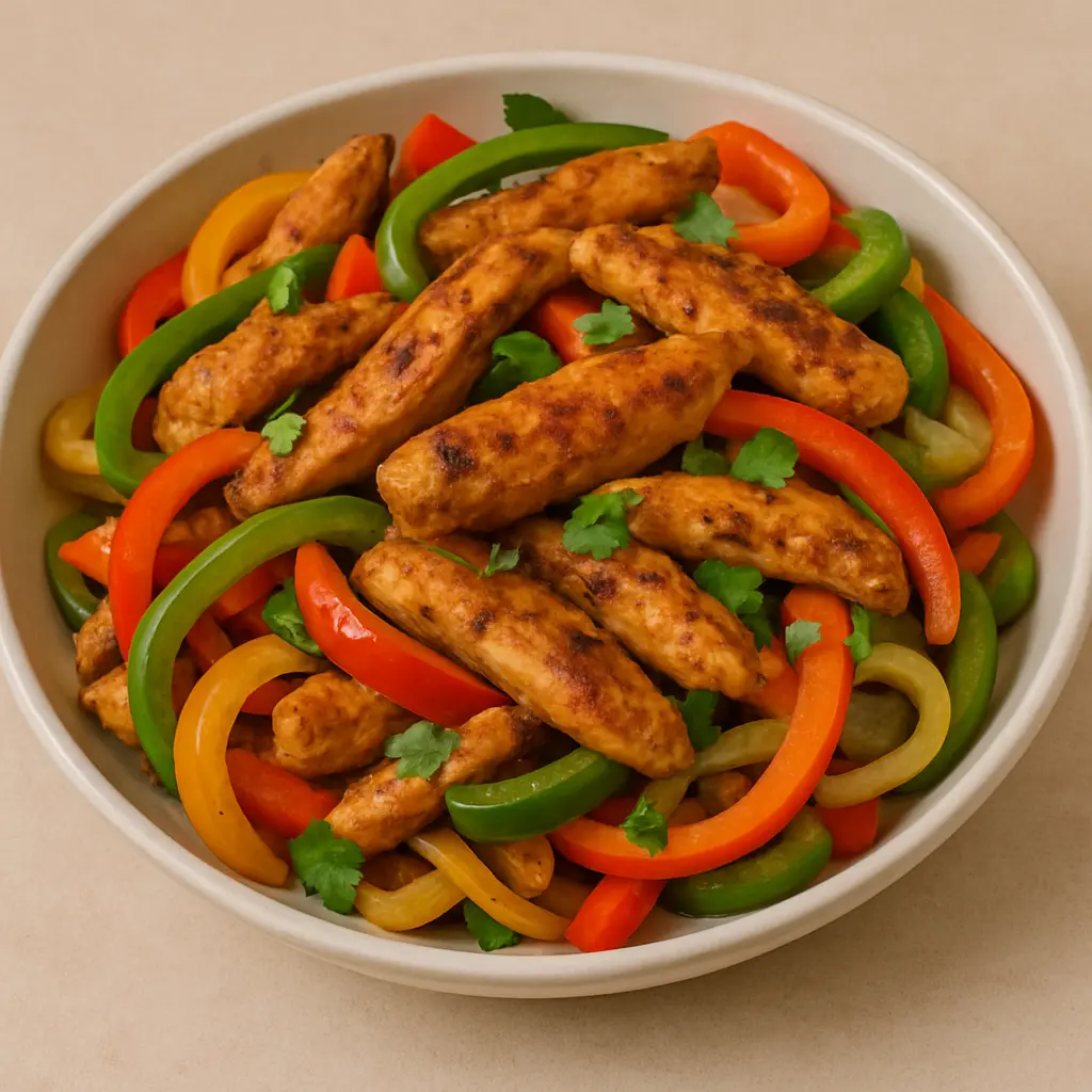 Fajitas med kylling og grøntsager opskrift