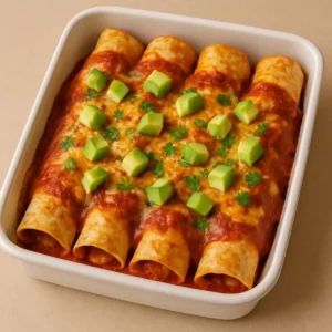 Enchiladas – Bagte tortillaer med fyld og ost opskrift
