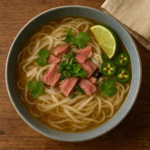 Phở (vietnamesisk nudelsuppe med oksekød) opskrift
