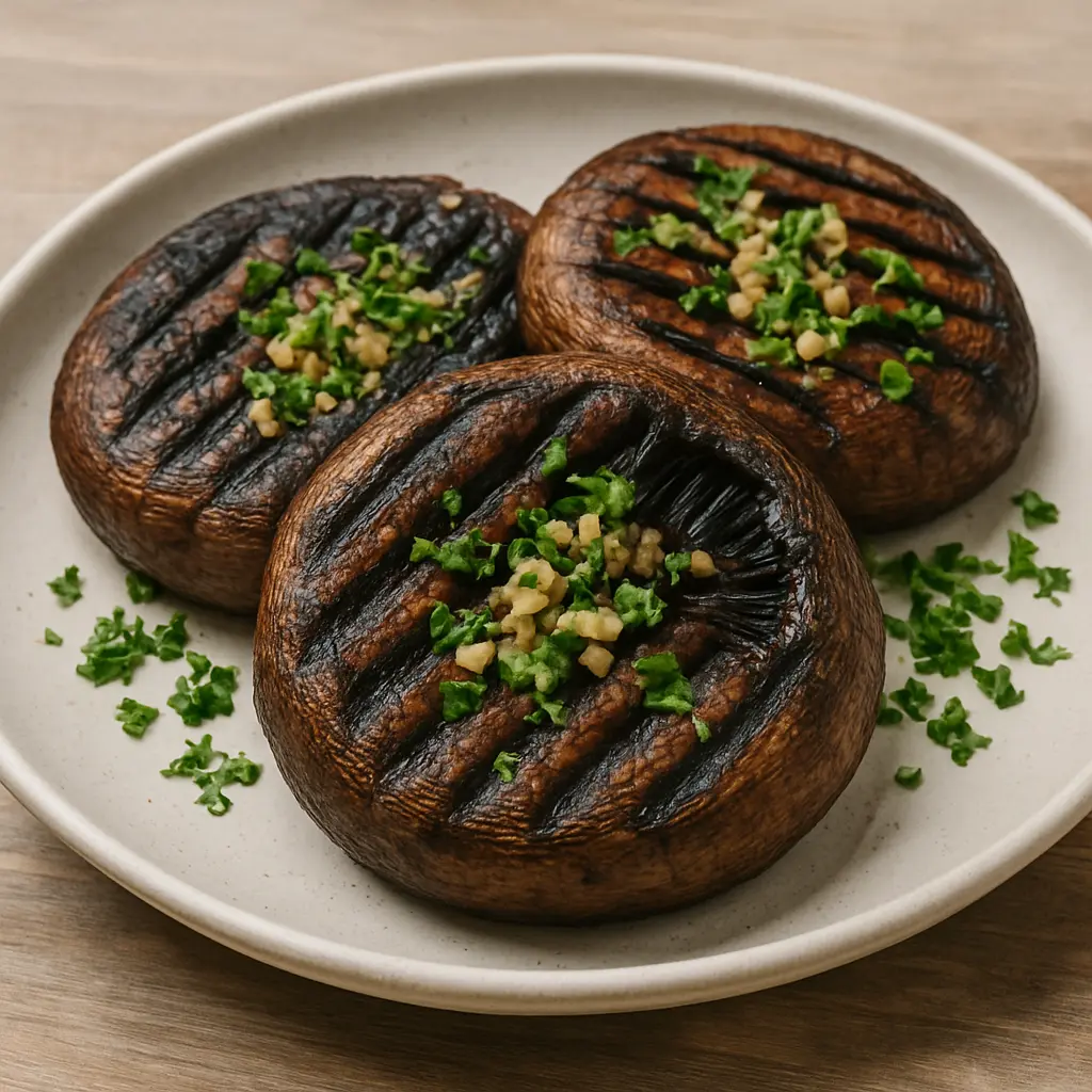 Grillede portobellosvampe med hvidløg opskrift