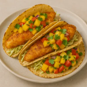 Fisketacos med mangosalsa opskrift