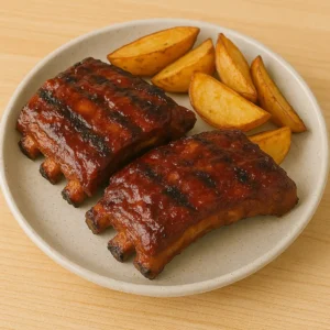 Grillede spareribs med BBQ-sauce opskrift