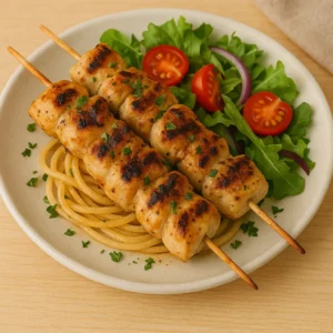 Kyllingesouvlaki (Kotosouvlaki) opskrift