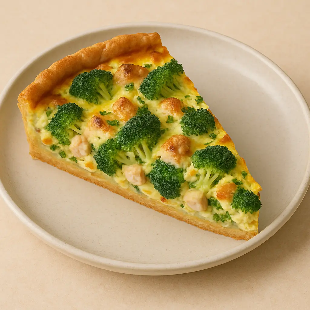 Kyllingetærte med broccoli eller spinat opskrift