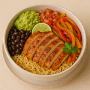 Chicken fajita bowl opskrift